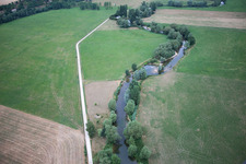 Vue oblique de Maxey-sur-Vaise dans le département Meuse, France