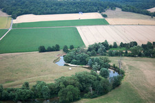 Vue aérienne de Vaucouleurs dans le département Meuse, France
