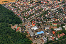 Vue aérienne de Dans les stands à Jockgrim dans le département Rhénanie-Palatinat, Allemagne