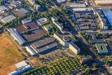 Vue aérienne de Centre technologique Karlspark et INERATEC GmbH à le quartier Knielingen in Karlsruhe dans le département Bade-Wurtemberg, Allemagne