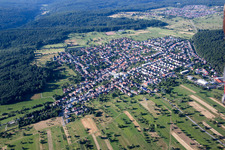 Vue aérienne de Quartier Spessart in Ettlingen dans le département Bade-Wurtemberg, Allemagne
