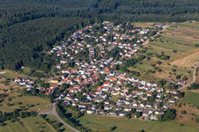 Vue aérienne de Quartier Schluttenbach in Ettlingen dans le département Bade-Wurtemberg, Allemagne