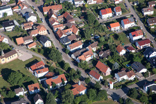 Vue aérienne de Marie Reine à le quartier Schluttenbach in Ettlingen dans le département Bade-Wurtemberg, Allemagne