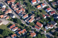 Vue oblique de Marie Reine à le quartier Schluttenbach in Ettlingen dans le département Bade-Wurtemberg, Allemagne