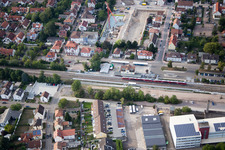 Dans le nouveau bâtiment "Stadkern" de RiBa GmbH entre Bismarck- et Gartenstr à Kandel dans le département Rhénanie-Palatinat, Allemagne d'en haut
