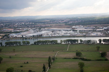Photographie aérienne de Zone industrielle N de l'est à Worms dans le département Rhénanie-Palatinat, Allemagne
