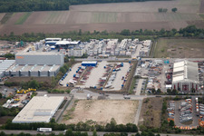 Vue aérienne de Entrepôts et bâtiments d'expédition Kube & Kubenz à Worms dans le département Rhénanie-Palatinat, Allemagne