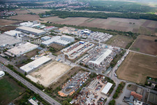 Zone industrielle Im Langgewan, société de transport Kube & Kubenz à Worms dans le département Rhénanie-Palatinat, Allemagne hors des airs