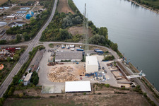 Enregistrement par drone de Zone industrielle du Nord sur le Rhin à Worms dans le département Rhénanie-Palatinat, Allemagne