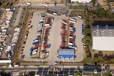Zone industrielle Im Langgewan, société de transport Kube & Kubenz à Worms dans le département Rhénanie-Palatinat, Allemagne d'en haut