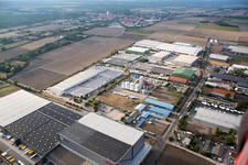 Vue aérienne de Bosch à le quartier Rheindürkheim in Worms dans le département Rhénanie-Palatinat, Allemagne