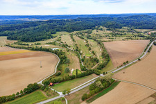 Vue aérienne de Terrains du club de golf Schwäbisch Hall à le quartier Dörrenzimmern in Schwäbisch Hall dans le département Bade-Wurtemberg, Allemagne