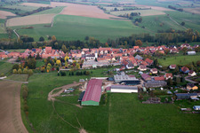 Vue aérienne de Bischholtz dans le département Bas Rhin, France