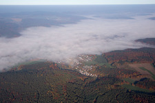 Vue aérienne de Erbach dans le département Hesse, Allemagne