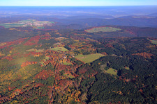 Vue aérienne de Ernsbach dans le département Hesse, Allemagne