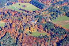 Vue aérienne de Ernsbach dans le département Hesse, Allemagne