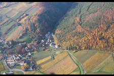 Vue aérienne de Albersweiler dans le département Rhénanie-Palatinat, Allemagne