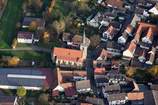 Vue aérienne de Quartier Ingenheim in Billigheim-Ingenheim dans le département Rhénanie-Palatinat, Allemagne