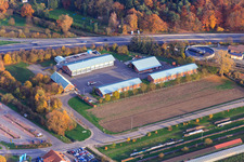 Vue aérienne de La Federal Autobahn GmbH - Service d'entretien des autoroutes Kandel à Kandel dans le département Rhénanie-Palatinat, Allemagne