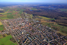 Vue aérienne de Quartier Blankenloch in Stutensee dans le département Bade-Wurtemberg, Allemagne