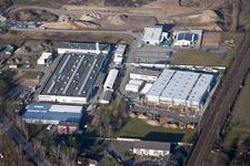Vue aérienne de Parc industriel Siemensstr à le quartier Neudorf in Graben-Neudorf dans le département Bade-Wurtemberg, Allemagne