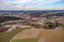 Vue aérienne de Quartier Brombach in Bad Birnbach dans le département Bavière, Allemagne