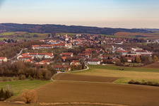 Vue aérienne de Quartier Aunham in Bad Birnbach dans le département Bavière, Allemagne