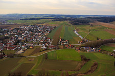 Vue aérienne de Brandstr à Bad Birnbach dans le département Bavière, Allemagne