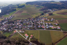 Vue aérienne de Quartier Hirschbach in Bad Birnbach dans le département Bavière, Allemagne