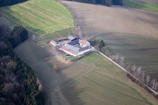 Vue aérienne de Hiver à le quartier Brombach in Bad Birnbach dans le département Bavière, Allemagne