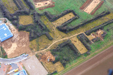 Vue oblique de Fouilles Zone Industrielle Ouest à le quartier Herxheim in Herxheim bei Landau dans le département Rhénanie-Palatinat, Allemagne