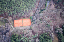 Quartier Gleishorbach in Gleiszellen-Gleishorbach dans le département Rhénanie-Palatinat, Allemagne d'en haut