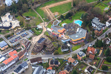 Vue oblique de Thermes du Palatinat du Sud à Bad Bergzabern dans le département Rhénanie-Palatinat, Allemagne