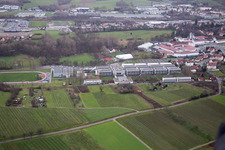 Vue aérienne de Centre scolaire à Wissembourg dans le département Bas Rhin, France