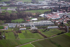 Vue aérienne de Centre scolaire à Wissembourg dans le département Bas Rhin, France
