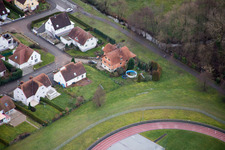 Quartier Altenstadt in Wissembourg dans le département Bas Rhin, France d'en haut