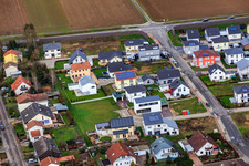 Vue aérienne de Dans le buisson de sureau à Minfeld dans le département Rhénanie-Palatinat, Allemagne