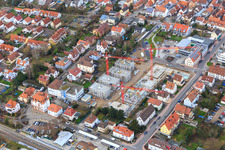 Photographie aérienne de Chantier de construction d'un nouveau développement dans le centre-ville à Kandel dans le département Rhénanie-Palatinat, Allemagne