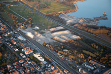 Vue aérienne de Gravière Wilhem Stürmlinger & Fils à Durmersheim dans le département Bade-Wurtemberg, Allemagne