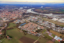 Vue aérienne de Quartier Am Renngraben au Russenweiher à Speyer dans le département Rhénanie-Palatinat, Allemagne