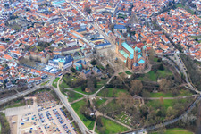 Vue aérienne de Cathédrale à Speyer dans le département Rhénanie-Palatinat, Allemagne