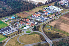 Vue aérienne de Zone industrielle An den Gewerbewiesen à Hanhofen dans le département Rhénanie-Palatinat, Allemagne