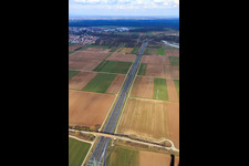 Vue aérienne de Parcours du B9 à Hördt dans le département Rhénanie-Palatinat, Allemagne