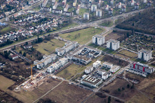 Quartier Rintheim in Karlsruhe dans le département Bade-Wurtemberg, Allemagne hors des airs