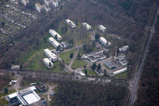 Quartier Oststadt in Karlsruhe dans le département Bade-Wurtemberg, Allemagne d'en haut