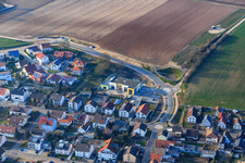 Vue aérienne de Chantier de construction du KITA The Explorers à Kandel dans le département Rhénanie-Palatinat, Allemagne