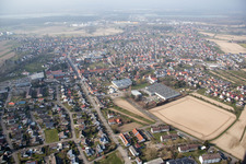 Vue aérienne de Quartier Freistett in Rheinau dans le département Bade-Wurtemberg, Allemagne