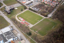 Vue aérienne de Drusenheim dans le département Bas Rhin, France