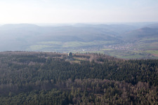 Lampertsloch dans le département Bas Rhin, France depuis l'avion