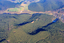 Vue oblique de Bruchweiler-Bärenbach dans le département Rhénanie-Palatinat, Allemagne